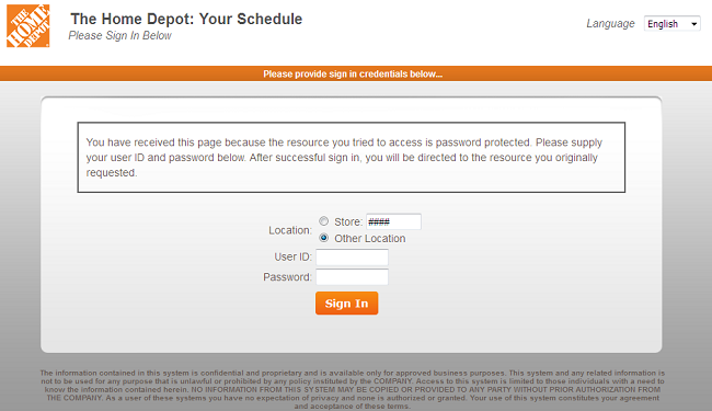 Mythdhr Your Schedule Login - Home Depot Schedule ...